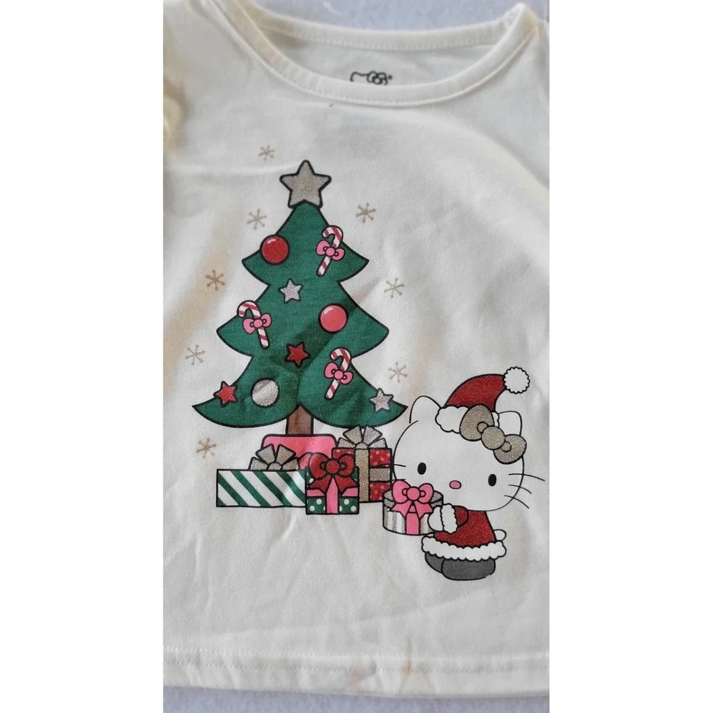 HELLO KITTY INFANT 2 PIECE SHIRT AND PANT CHRISTMAS SET Size 18 And 24‎ Months